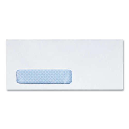 Picture of Redi-Strip Security Tinted Envelope, Address Window, #10, Commercial Flap, Redi-Strip Closure, 4.13 x 9.5, White, 500/Box