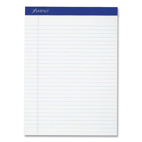 Picture of Perforated Writing Pads, Wide/Legal Rule, 50 White 8.5 x 11.75 Sheets, Dozen