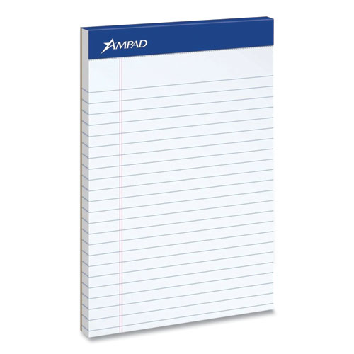 Picture of Perforated Writing Pads, Wide/Legal Rule, 50 White 8.5 x 11.75 Sheets, Dozen