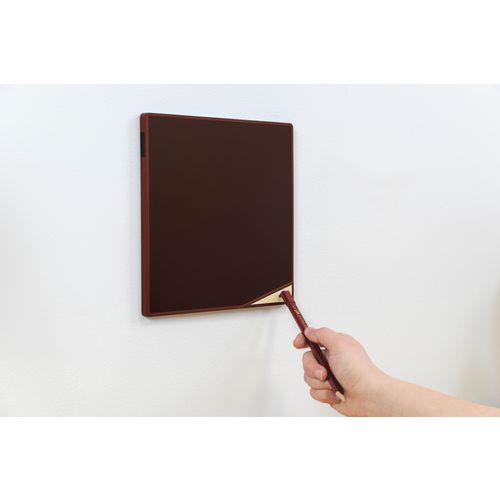 Picture of VersaTiles Memo Board, 8.25" x 8.25", Black Surface, Red Plastic Frame