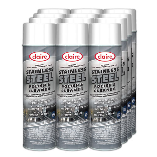 Picture of Stainless Steel Polish and Cleaner, Lemon Scent, 15 oz Aerosol Spray