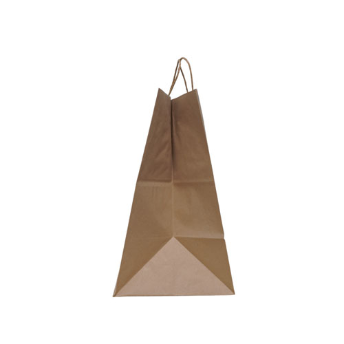 Picture of Take Out Twist Handle Bag, Natural Twisted-Paper Handles, 12" x 9" x 15.75", Natural, 200/Carton