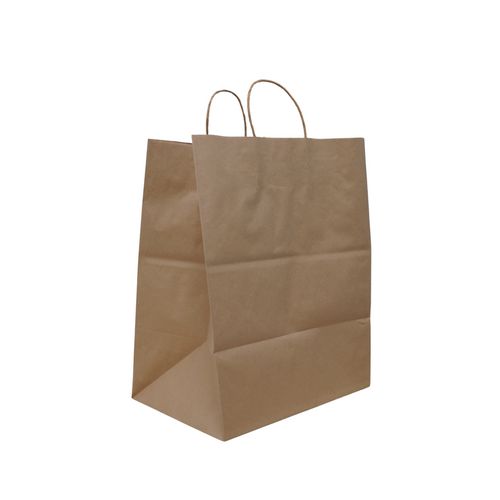 Picture of Emporium Twist Handle Bag, Natural Twisted-Paper Handles, 14" x 9.84" x 15.5", Natural, 200/Carton