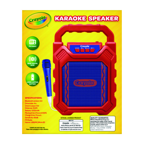 Picture of Karaoke Speaker, Bluetooth, Red/Blue