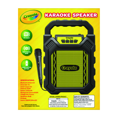 Picture of Karaoke Speaker, Bluetooth, Black/Yellow