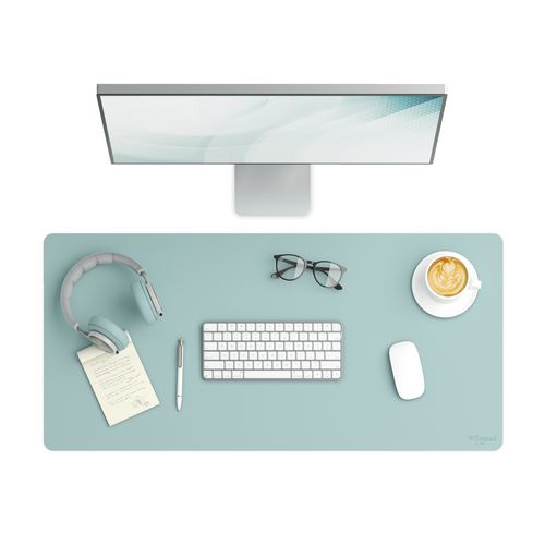 Picture of Vegan Leather Desk Pads, 36" x 17", Light Blue