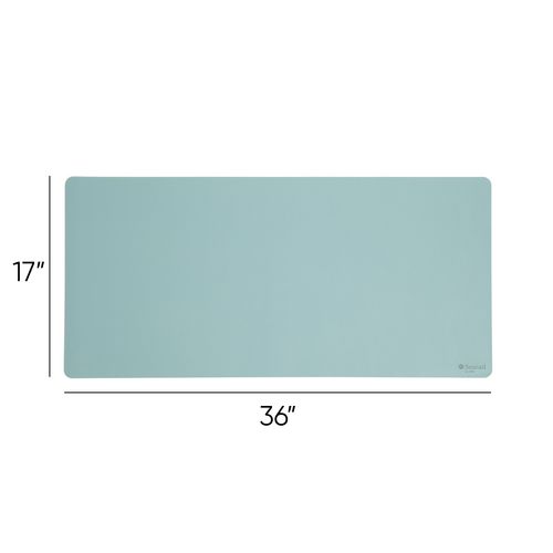 Picture of Vegan Leather Desk Pads, 36" x 17", Light Blue