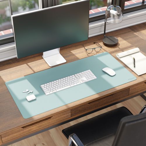 Picture of Vegan Leather Desk Pads, 36" x 17", Light Blue