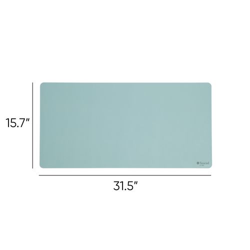 Picture of Vegan Leather Desk Pads, 31.5" x 15.7", Light Blue