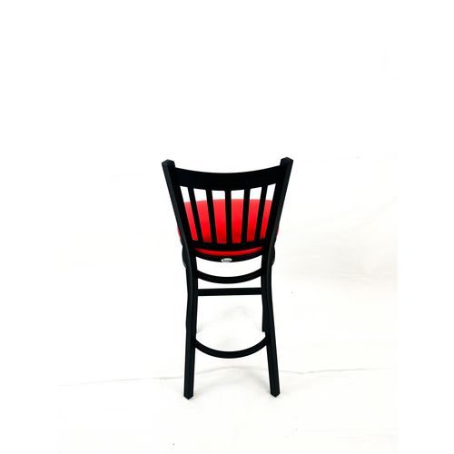 Picture of Cobra Series Barstool, Supports Up to 300 lb, 28.5" Seat Height, Red Seat, Black Back, Black Base