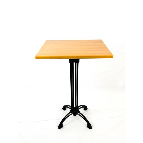 Picture of Solid Wood Tables, Cast Aluminum Base, Square, 36w x 36d x 41.5h, Natural