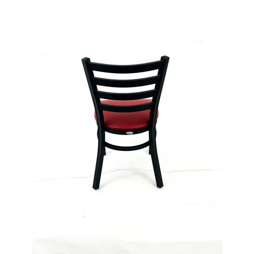 Picture of White Horse Series Side Chairs, Supports Up to 300 lb, 18" Seat Height, Burgundy Seat, Black Back, Black Base