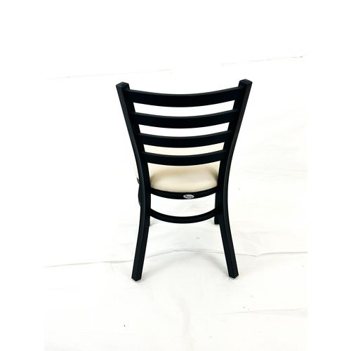 Picture of White Horse Series Side Chairs, Supports Up to 300 lb, 18" Seat Height, Cream Seat, Black Back, Black Base