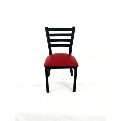 Picture of White Horse Series Side Chairs, Supports Up to 300 lb, 18" Seat Height, Burgundy Seat, Black Back, Black Base
