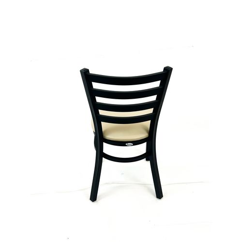 Picture of White Horse Series Side Chairs, Supports Up to 300 lb, 18" Seat Height, Taupe Seat, Black Back, Black Base