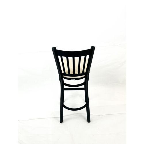 Picture of Cobra Series Barstool, Supports Up to 300 lbs, 28.5" Seat Height, Cream Seat, Black Back, Black Base
