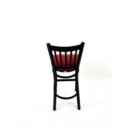 Picture of Cobra Series Barstool, Supports Up to 300 lb, 28.5" Seat Height, Burgundy Seat, Black Back, Black Base