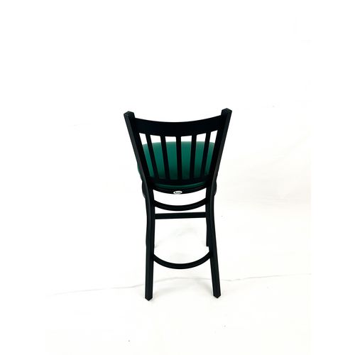 Picture of Cobra Series Barstool, Supports Up to 300 lbs, 28.5" Seat Height, Green Seat, Black Back, Black Base