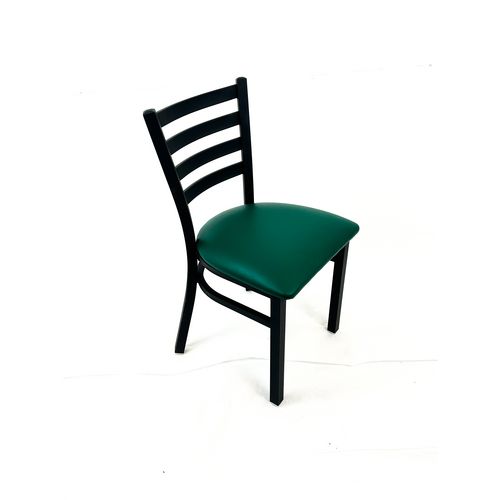 Picture of White Horse Series Side Chairs, Supports Up to 300 lb,18" Seat Height, Green Seat, Black Back, Black Base