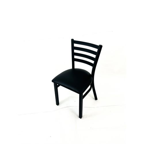 Picture of White Horse Series Side Chairs, Supports Up to 300 lb, 18" Seat Height, Black Seat, Black Back, Black Base