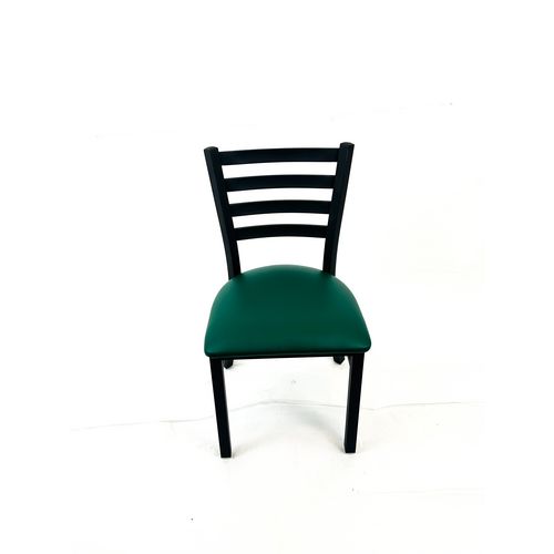 Picture of White Horse Series Side Chairs, Supports Up to 300 lb,18" Seat Height, Green Seat, Black Back, Black Base