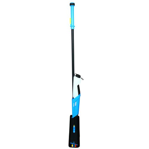 Picture of Mopster 2.0 Microfiber Bucketless Mop, 16.25 x 3.25 Blue Microfiber Head, 57" Black Aluminum Handle