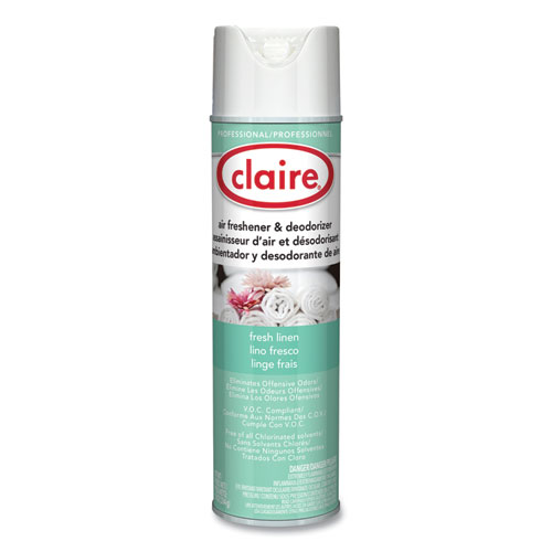 Picture of Aerosol Air Freshener and Deodorizer, Fresh Linen, 10 oz Aerosol Spray, 12 Cans