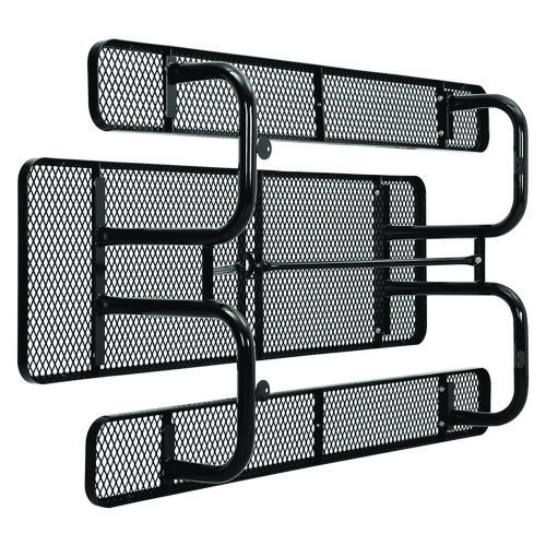 Picture of Expanded Steel Picnic Table, Rectangular, 96 x 62 x 29.5, Black Top, Black Base/Legs