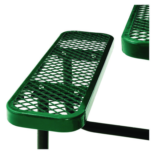 Picture of Expanded Steel Picnic Table, Square, 81 x 81 x 29.5, Green Top, Green Base/Legs