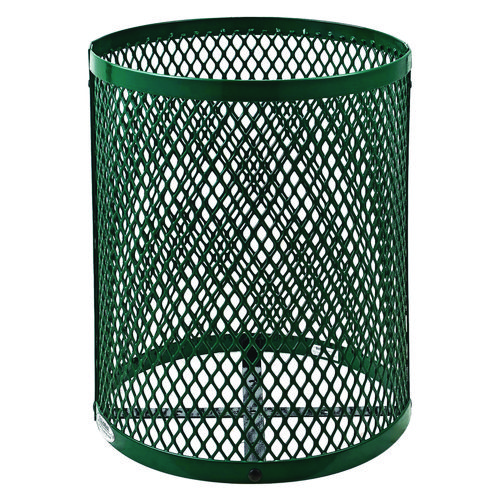 Picture of Outdoor Diamond Steel Trash Can, 36 gal, Dome Lid, Green