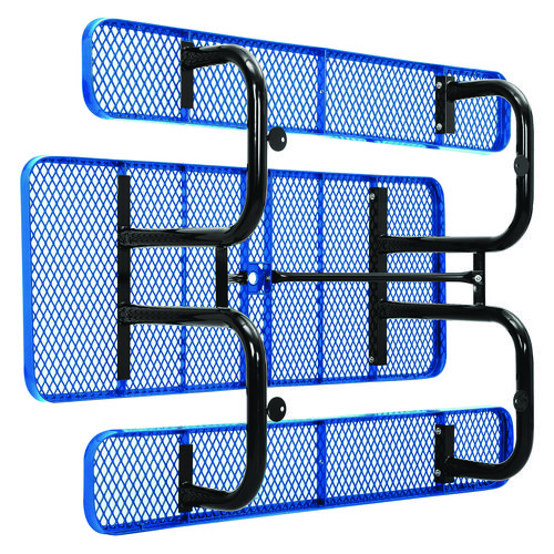 Picture of Expanded Steel Picnic Table, Rectangular, 72 x 62 x 29.5, Blue Top, Blue Base/Legs