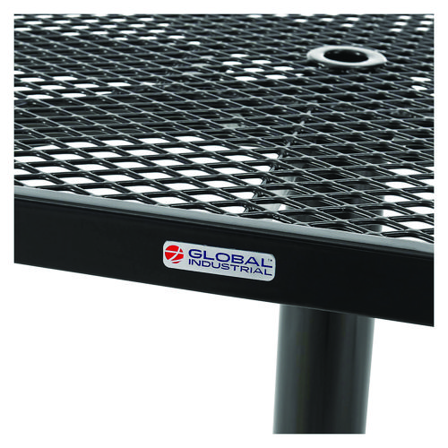 Picture of Outdoor Dining Set, Square, 36 x 36 x 29, Black Top, Black Base/Legs