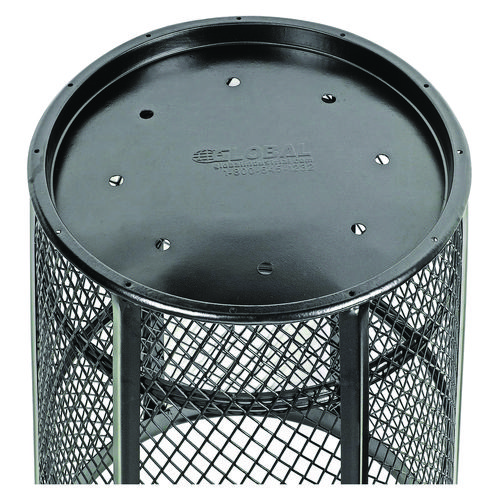 Picture of Steel Mesh Corrosion Resistant Trash Can, 48 gal, Black