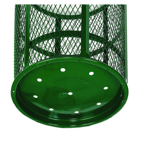 Picture of Steel Mesh Corrosion Resistant Trash Can, 48 gal, Green