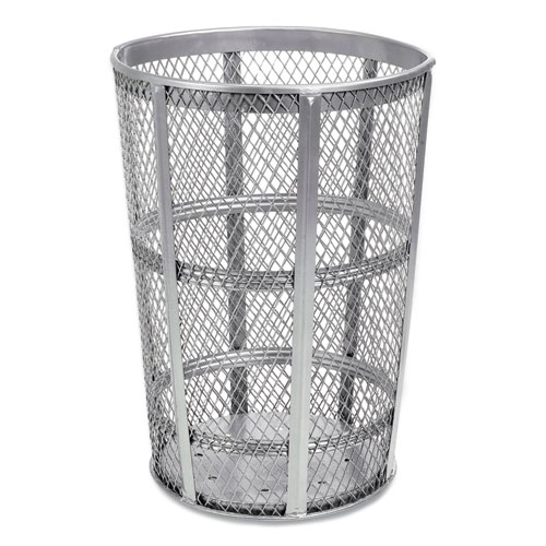 Picture of Steel Mesh Corrosion Resistant Trash Can, 48 gal, Silver