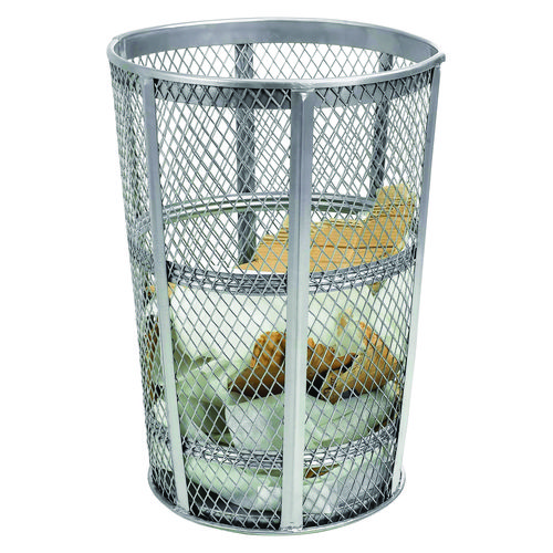 Picture of Steel Mesh Corrosion Resistant Trash Can, 48 gal, Silver
