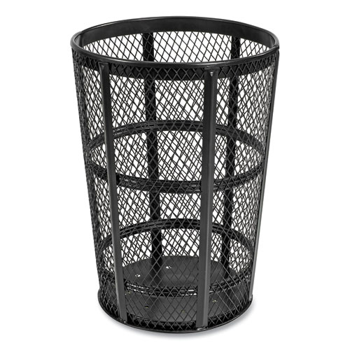 Picture of Steel Mesh Corrosion Resistant Trash Can, 48 gal, Black