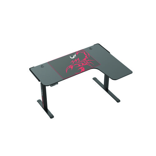 Picture of L-Shaped Standing Desk, Right Desk, 60" x 43.69" x 29.88" to 48.38", Black