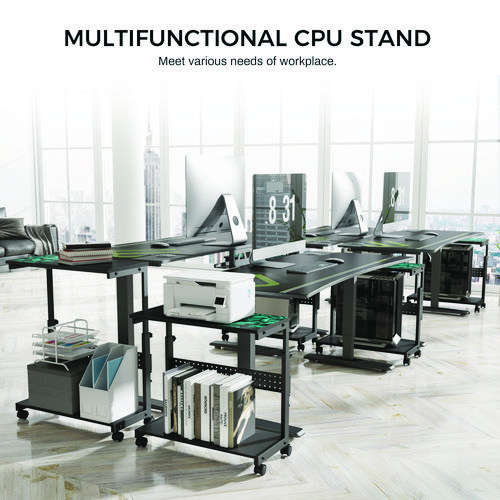 Picture of CPU Holder, Supports 88.2 lbs, 25.19 x 11.81 x 22.56 to 28.56, Black