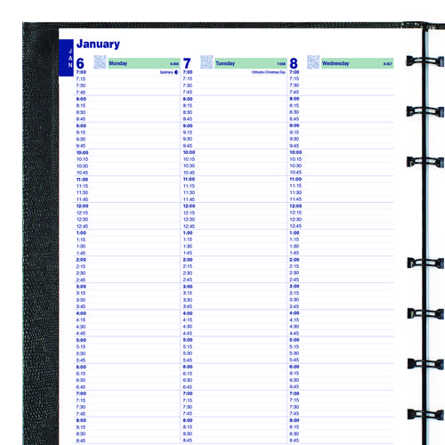 Picture of Plan and Link Weekly Appointment Planner, 9.25" x 7.25", Black Cover, 12-Month (Jan to Dec): 2025