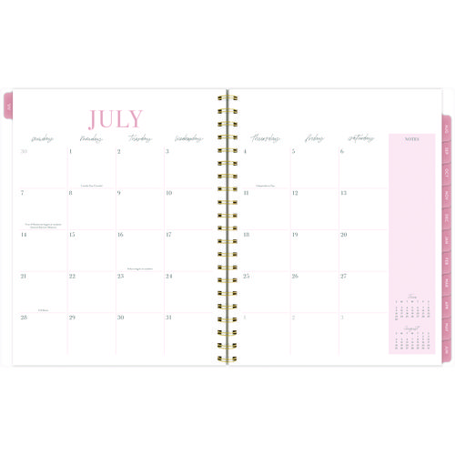 Picture of Leah Bisch Academic Year Weekly/Monthly Planner, Floral Artwork, 11" x 9.25", Multicolor Cover, 12-Month: July 2024-June 2025