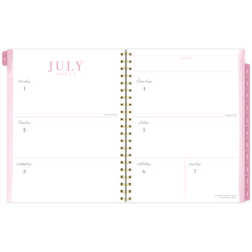 Picture of Leah Bisch Academic Year Weekly/Monthly Planner, Floral Artwork, 11" x 9.25", Multicolor Cover, 12-Month: July 2024-June 2025