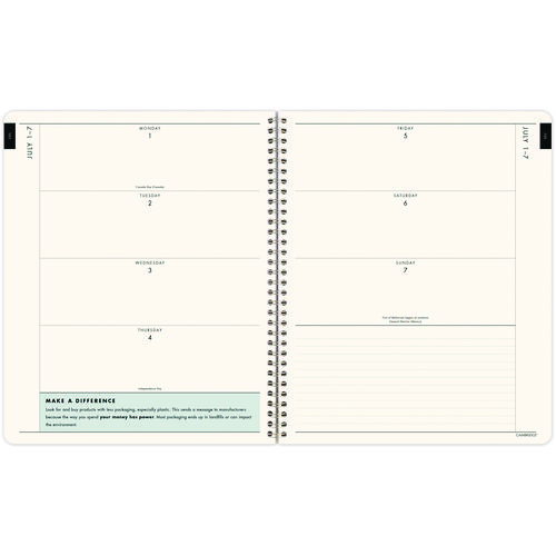 Picture of GreenPath Academic Year Weekly/Monthly Planner, Floral Artwork, 11" x 9.38", Multicolor Cover, 12-Month: July 2024-June 2025