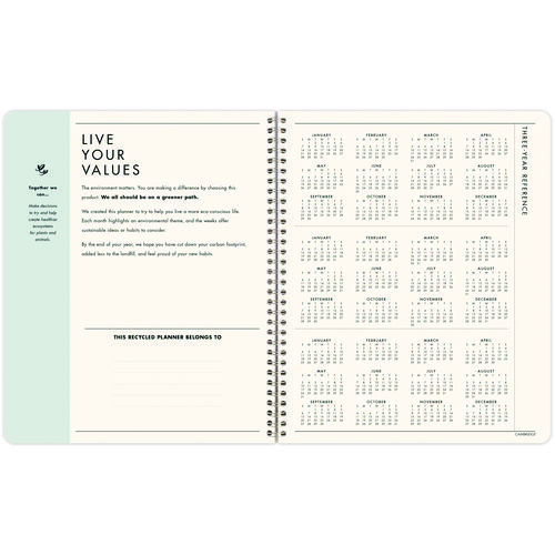 Picture of GreenPath Academic Year Weekly/Monthly Planner, Floral Artwork, 11" x 9.38", Multicolor Cover, 12-Month: July 2024-June 2025