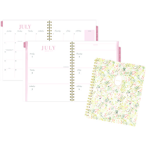 Picture of Leah Bisch Academic Year Weekly/Monthly Planner, Floral Artwork, 11" x 9.25", Multicolor Cover, 12-Month: July 2024-June 2025