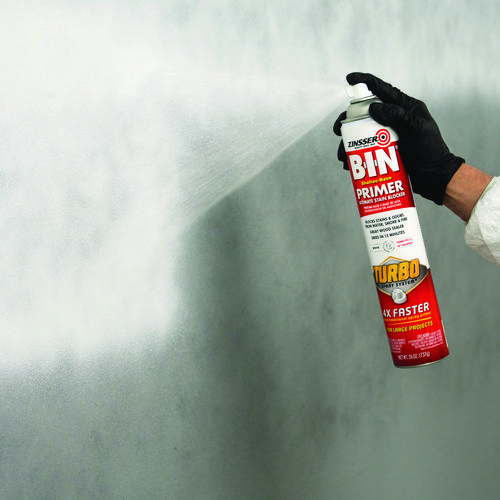 Picture of BIN Aerosol Primer with Turbo Spray System, Interior, Flat White, 26 oz Aerosol Can, 6/Carton