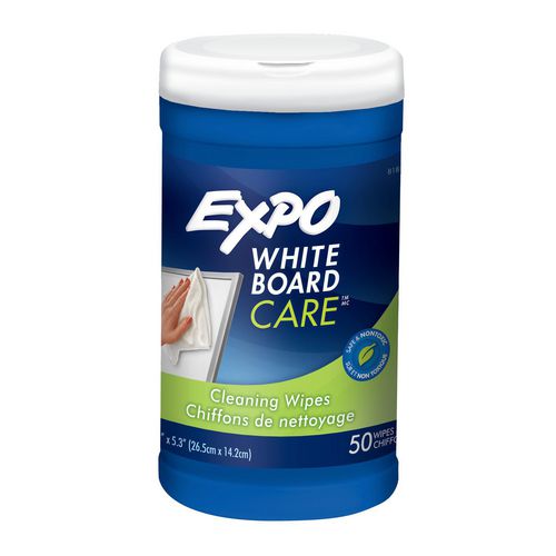 Dry-Erase+Board-Cleaning+Wet+Wipes%2C+6+X+9%2C+50%2Fcontainer