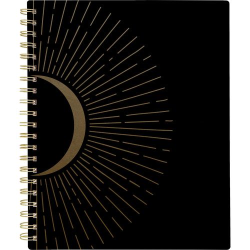 Radiate+Weekly%2FMonthly+Planner%2C+Stylized+Solar-Eclipse+Artwork%2C+11+x+9.25%2C+Black%2FGold+Cover%2C+12-Month+%28Jan+to+Dec%29%3A+2025