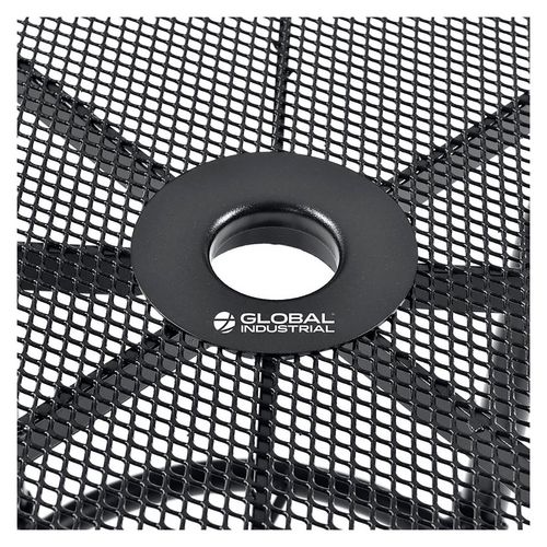 Picture of Interion Mesh Cafe Table and Chair Sets, Round, 36" Dia x 29"h, Black Top, Black Base/Legs