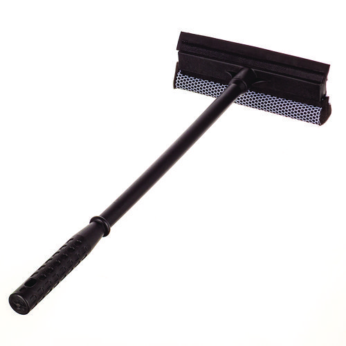 Picture of Auto Squeegee, 8" Rubber Blade, 8" Mesh Scrubber, 21" Plastic Handle with Grip, Black